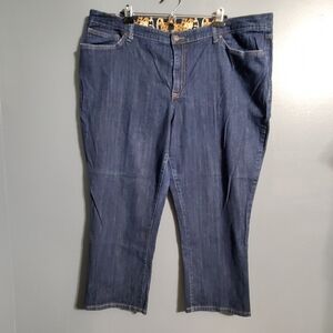 St John's Bay Classic Blue Denim Women's Jeans Size 24W Short